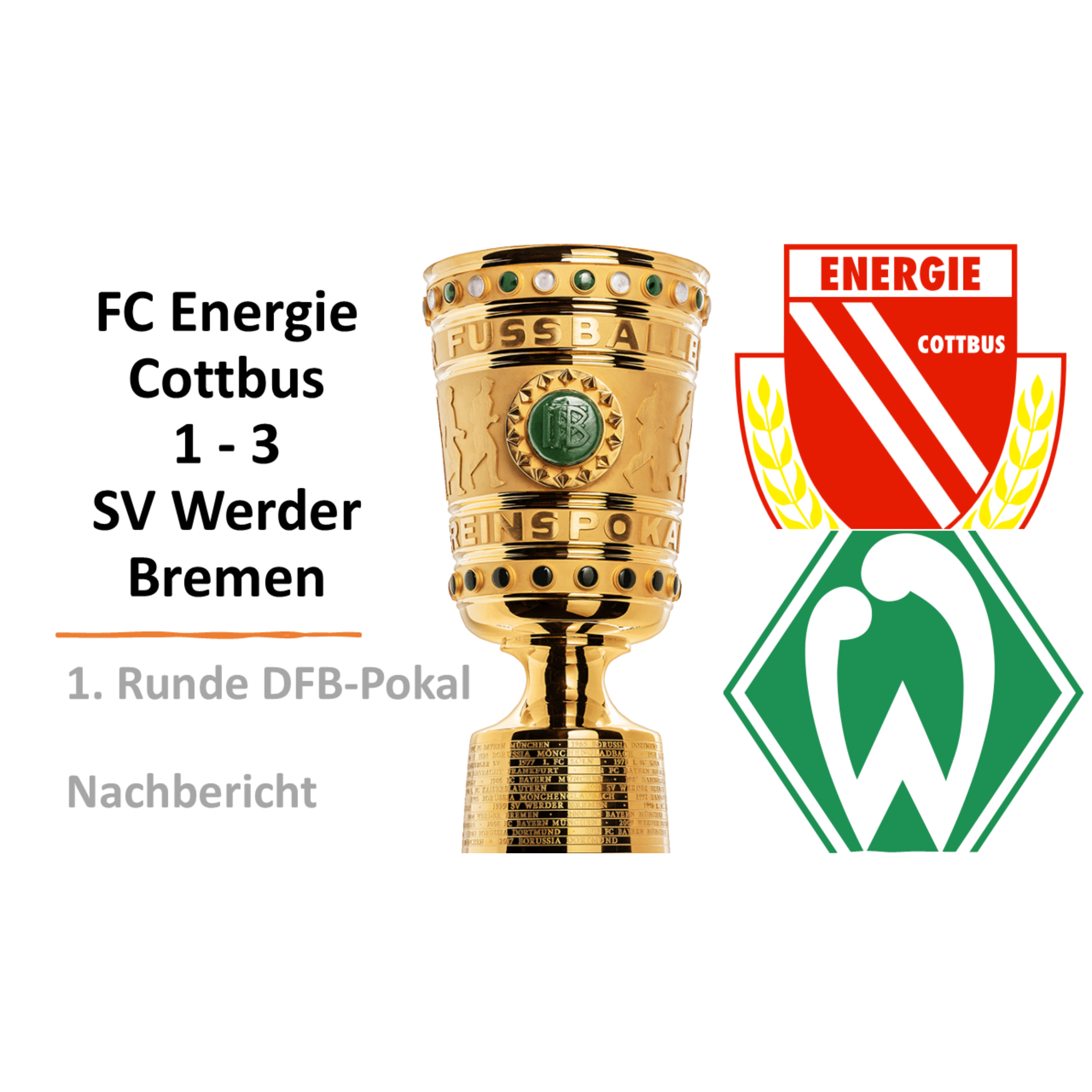 Energie Cottbus vs. Werder Bremen | 1. Runde DFB-Pokal | 1:3 | Nachbericht episode artwork